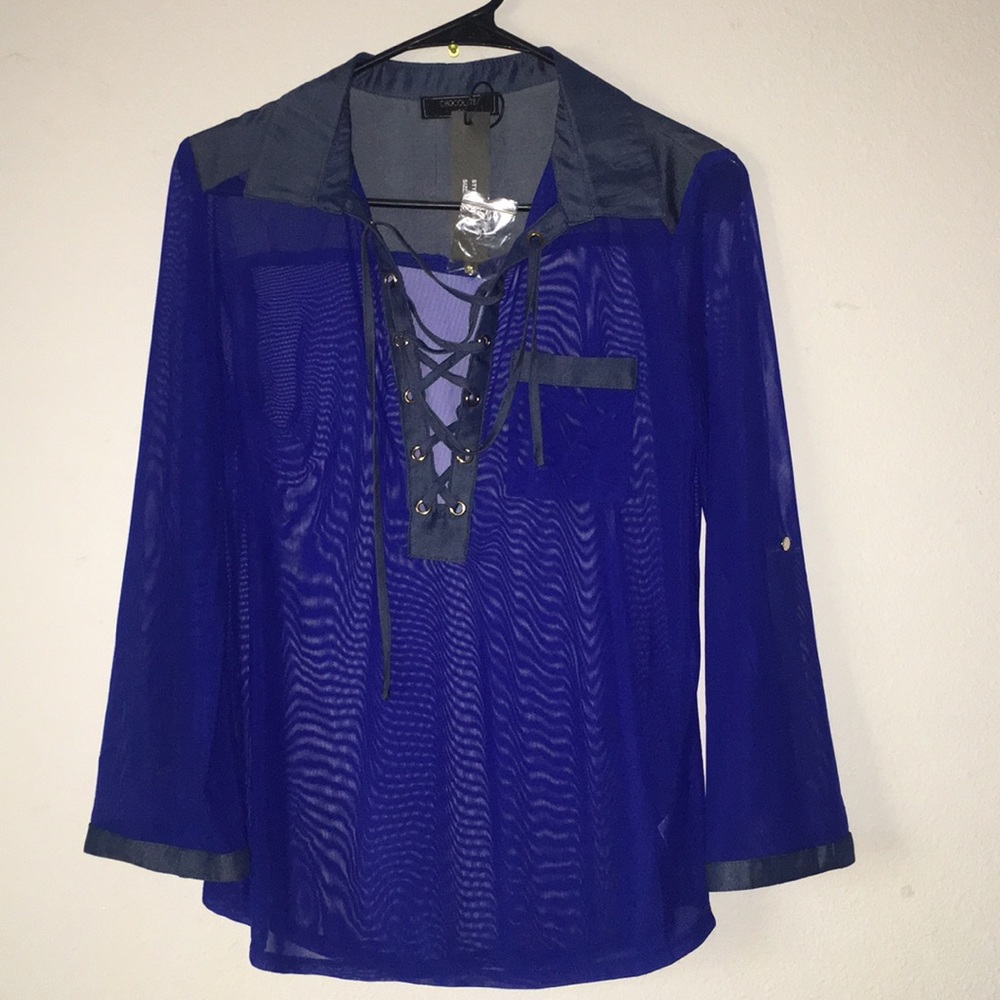 Electric blue blouse